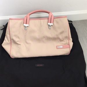 Tumi Canvas Leather Handle Satchel